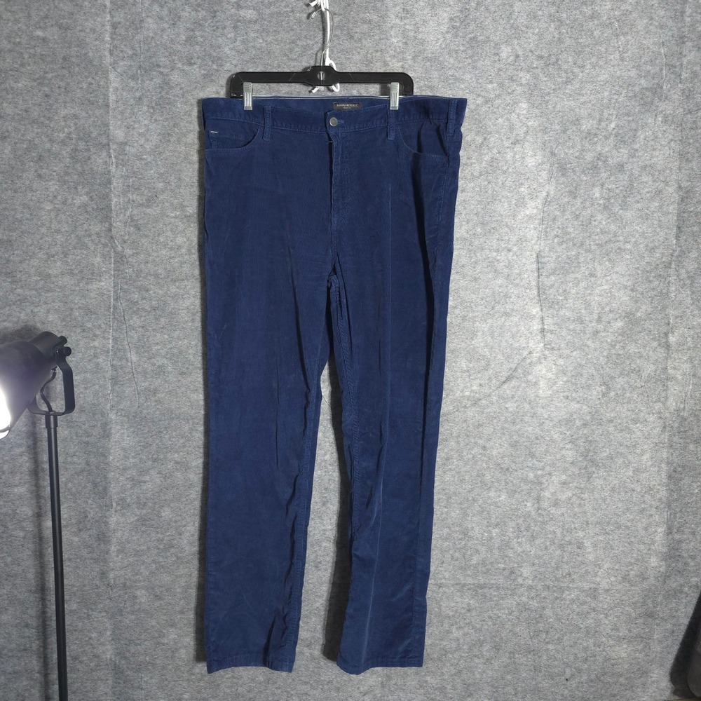 Banana Republic Traveler Corduroy Pants Mens 38x32 Navy Blue Slim Fit 744274-00